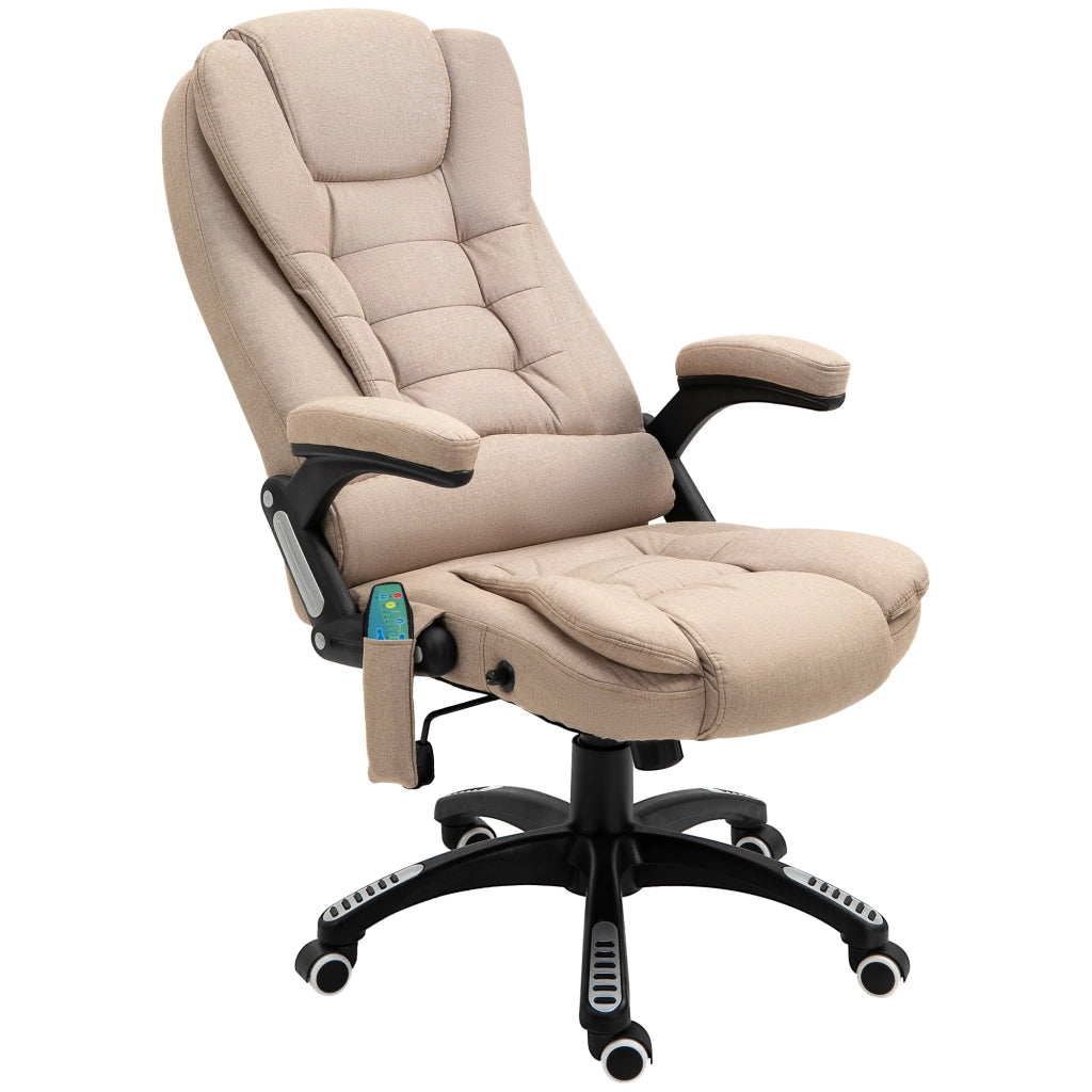 SEDIA UFFICIO Ergonomica con massaggio e riscaldamento, 68x72x110-120 cm, Marrone