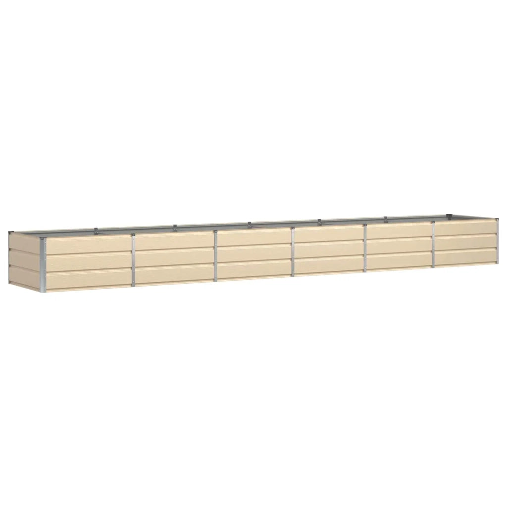 Fioriera | Cassetta per fiori | Vaso Avorio 480 x 80 x 45 cm Acciaio