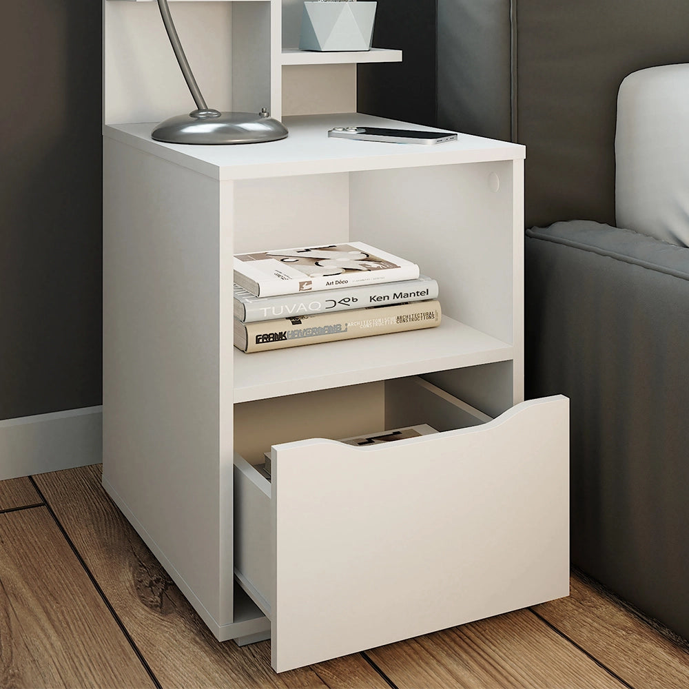 Vicco Comodino Bianco 40 x 82.2 cm con cassetto