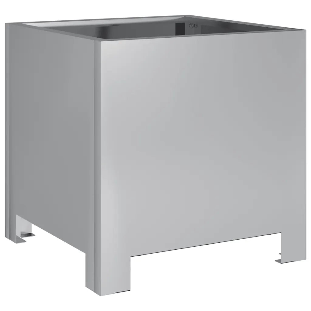 Fioriera | Cassetta per fiori | Vaso da Giardino 30x30x30 cm Acciaio Zincato