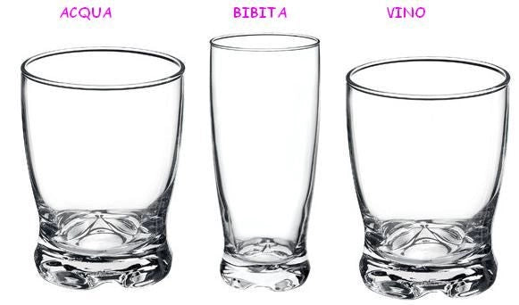 Set 3 Bicchieri da tavolo acqua madison 24 cl bormioli