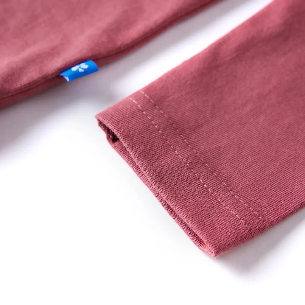 Maglietta da Bambino a Maniche Lunghe Rosso Scuro 104 12865