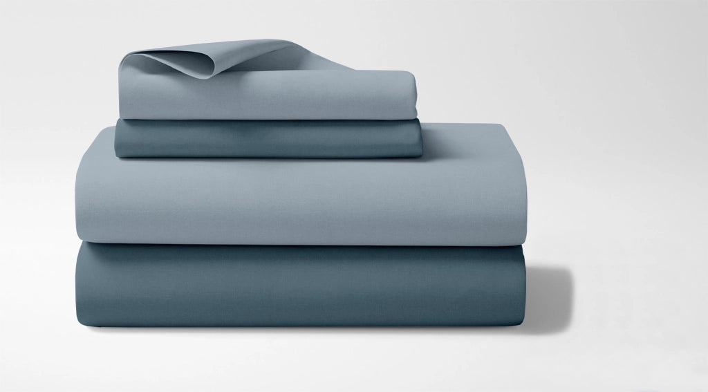 Completo Lenzuola Invernali Felpate In Calda Flanella Bicolore Set Biancheria Da Letto Anti Pilling Lenzuolo Sopra,Sotto Con Angoli Elasticizzati E Federe Prodotto Certificato Blu-azzurro - Matrimoniale