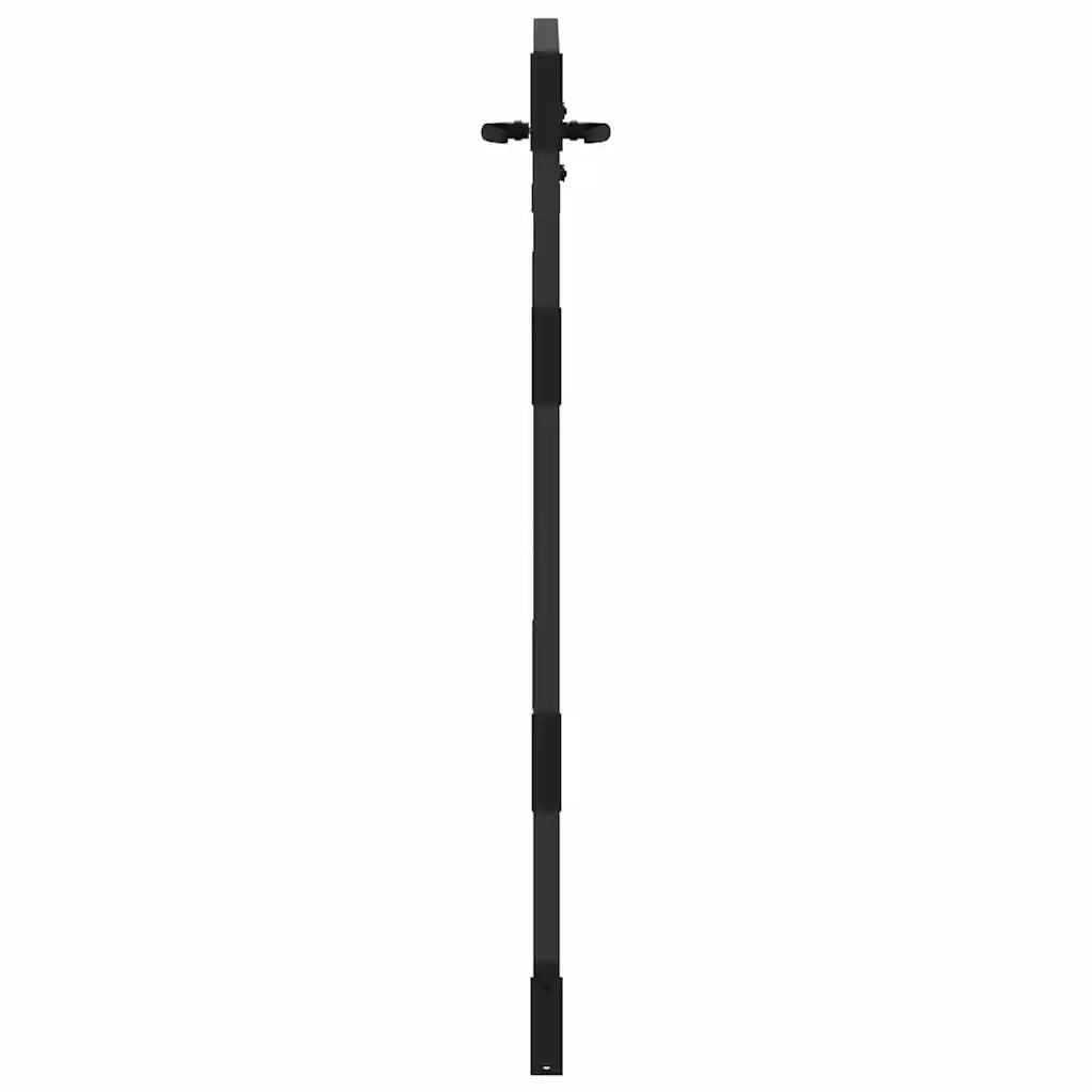 Cancello da giardino con blocco Nero 85 x 125 cm 42015875