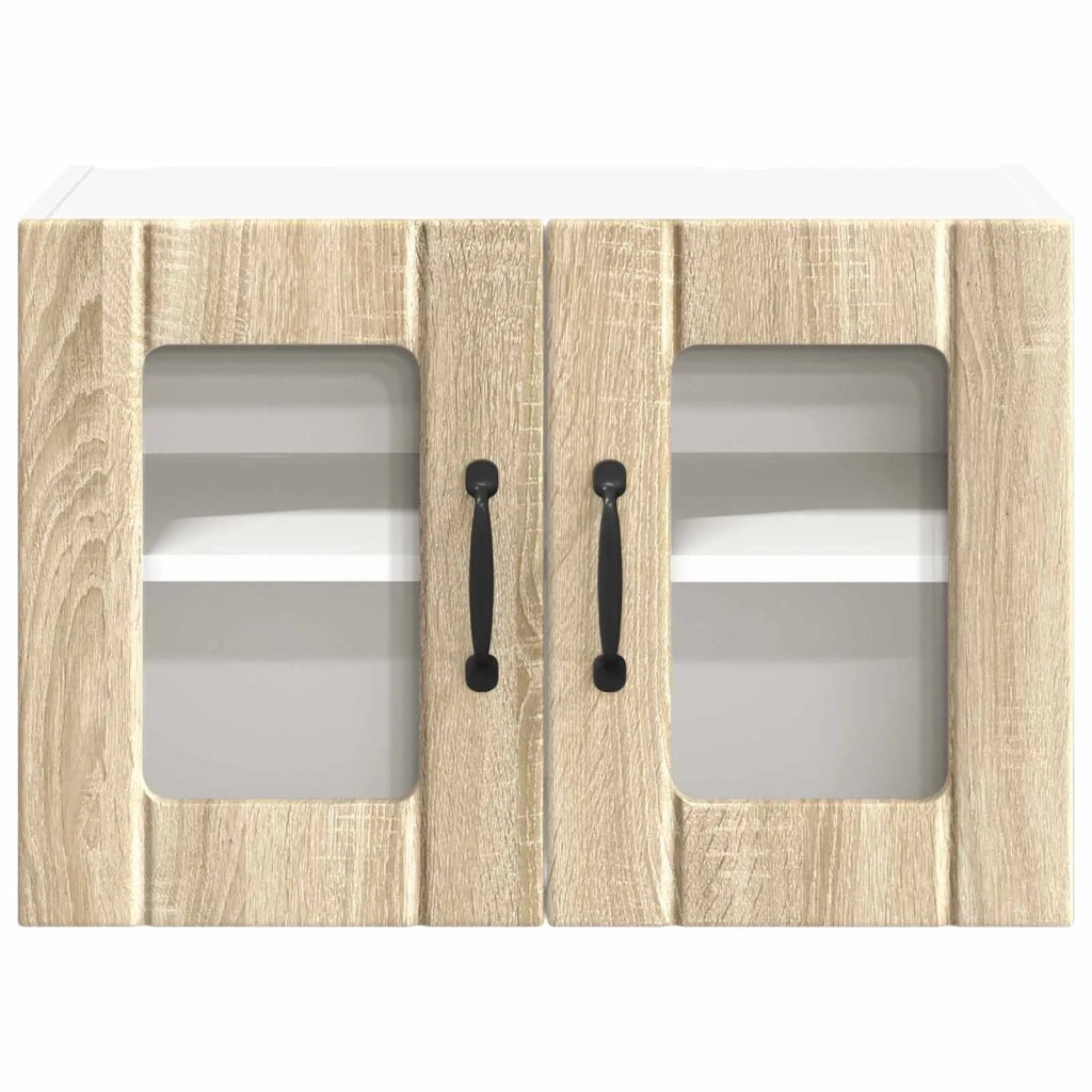 Pensile da cucina | Mobile in vetro da parete LUCCA Rovere Sonoma 60 x 31 x 40 cm