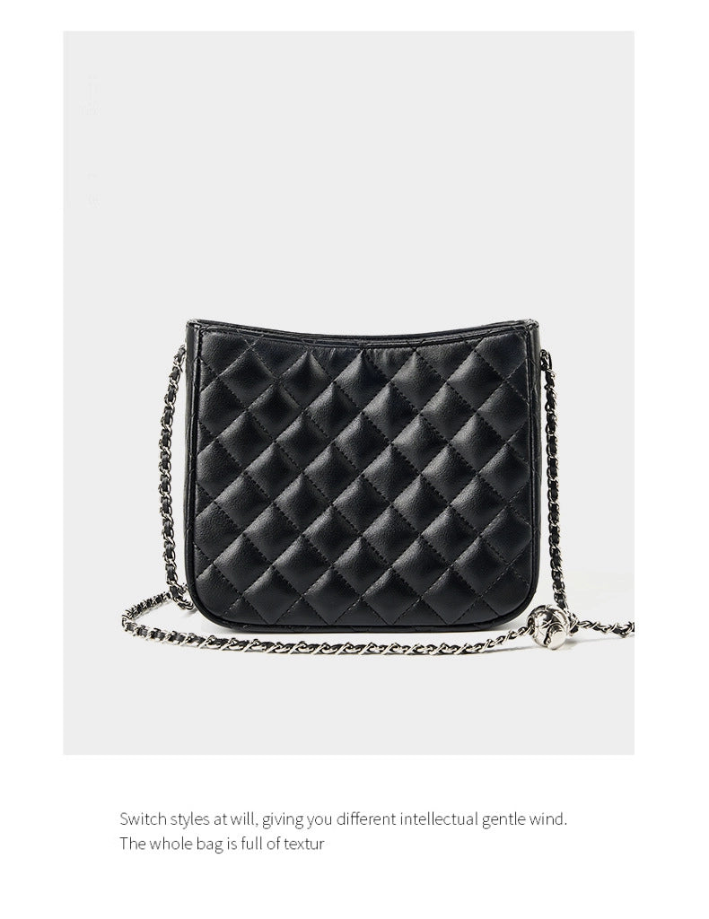 Borsa a tracolla da donna in vera pelle, modello hobo, borsa tote nera.