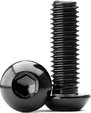 Viti a testa rotonda in acciaio inossidabile 304, M5 x 25 mm, trattamento antiruggine nero, con dente interno, completi di vite, 30 pezzi.