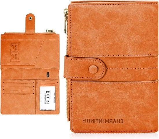 Portafoglio di viaggio con blocco RFID e fessura per vaccinocard - Capacità grande con chiusura a rilascio rapido - Ideale come regalo.