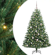 Albero di Natale | Decorazioni natalizie Artificiale con Rami Pieghevoli Verde 150 cm