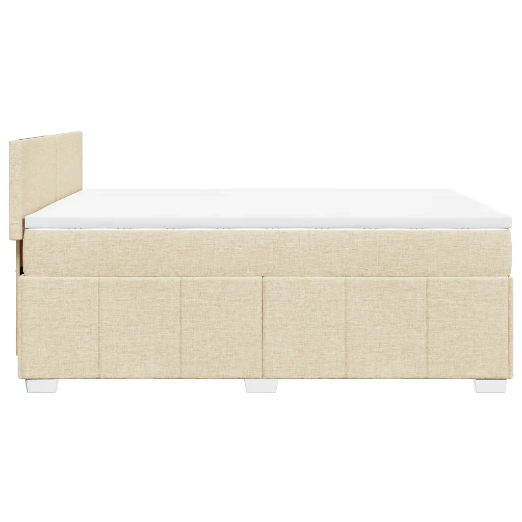 Giroletto a Molle con Materasso Crema 140x200 cm in Tessuto 3287089