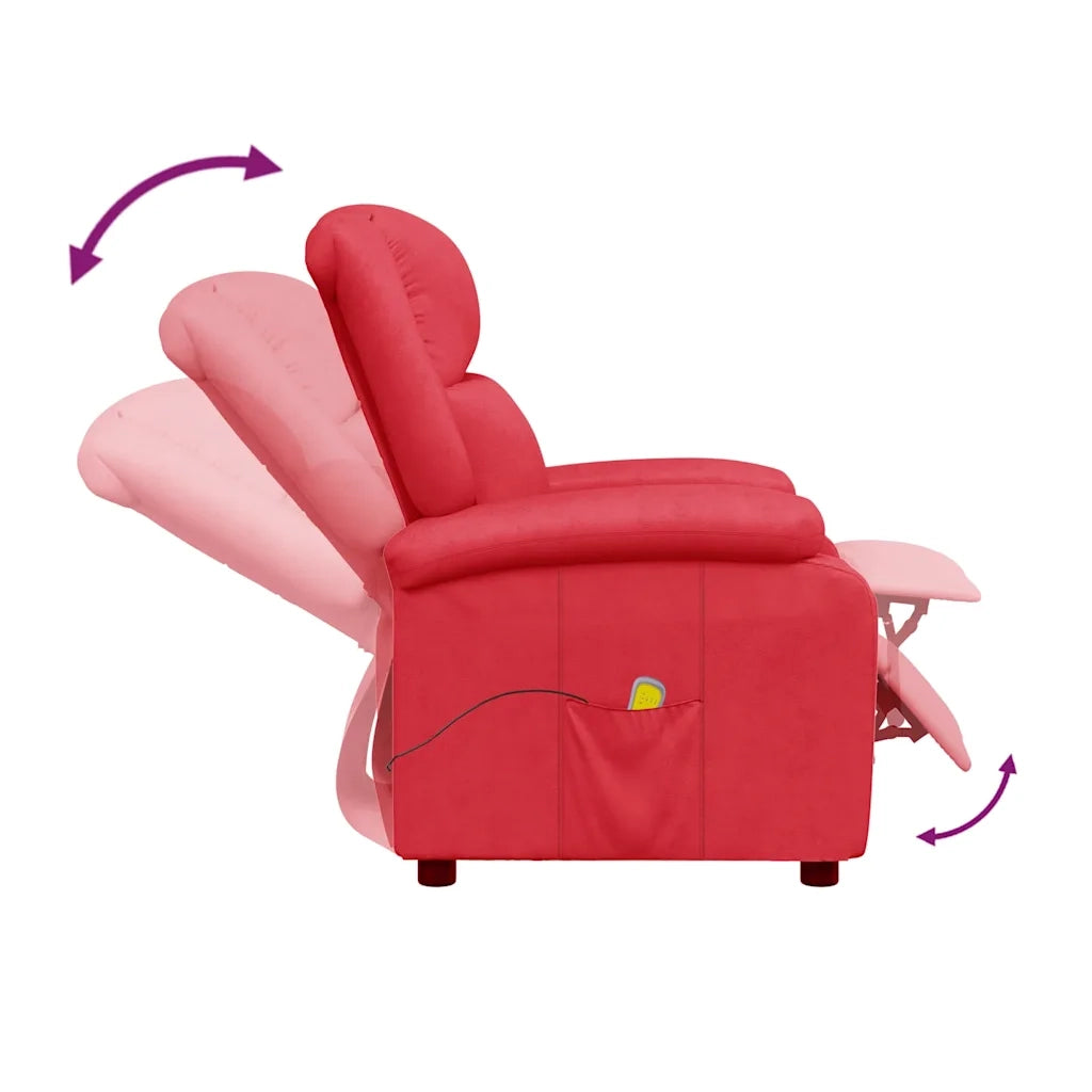 Divano Sedia-Poltrona Massaggiante Rossa in Similpelle 771774