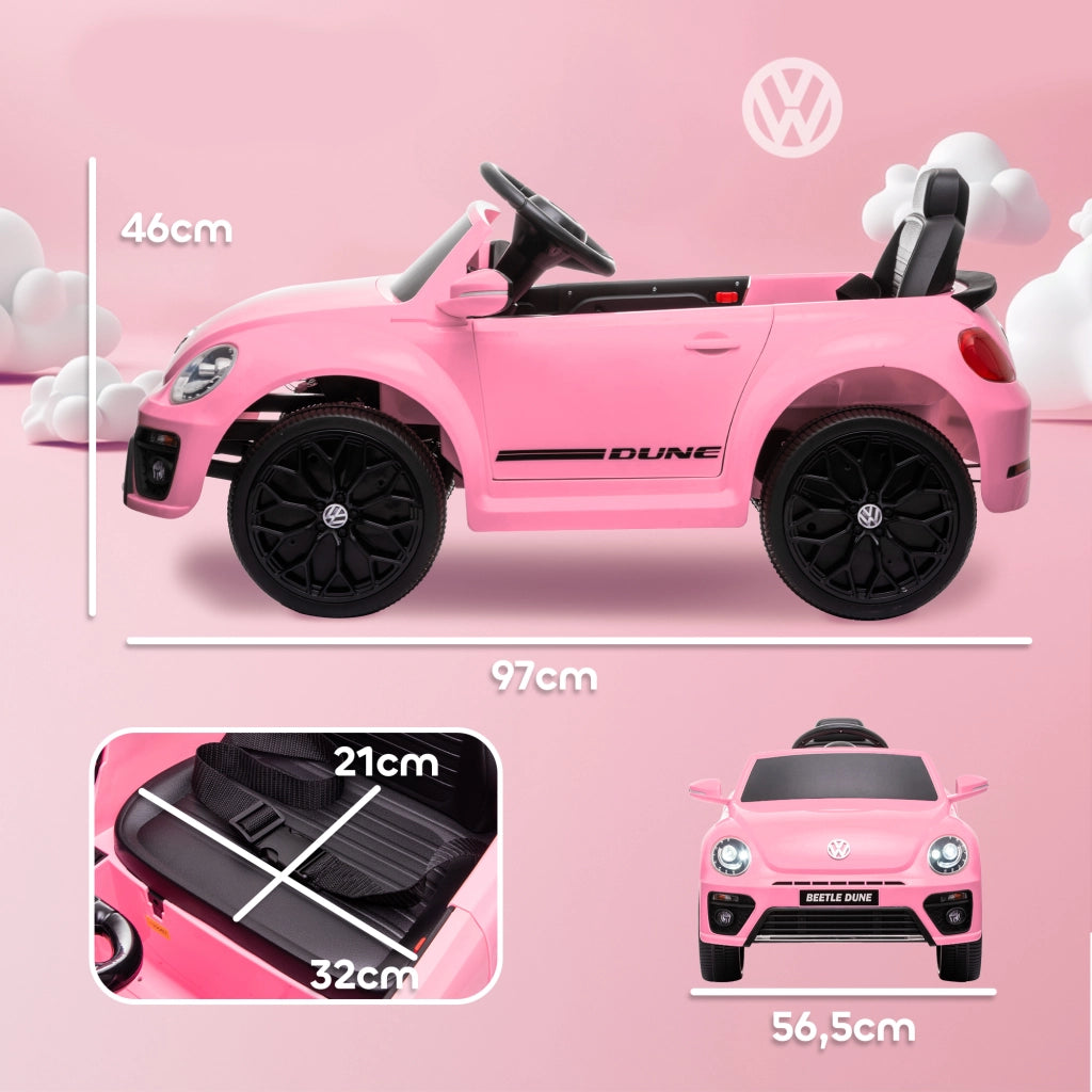 Auto elettrica per bambini Maggiolino VW ¨C Xylo ¨C Rosa con telecomando e musica