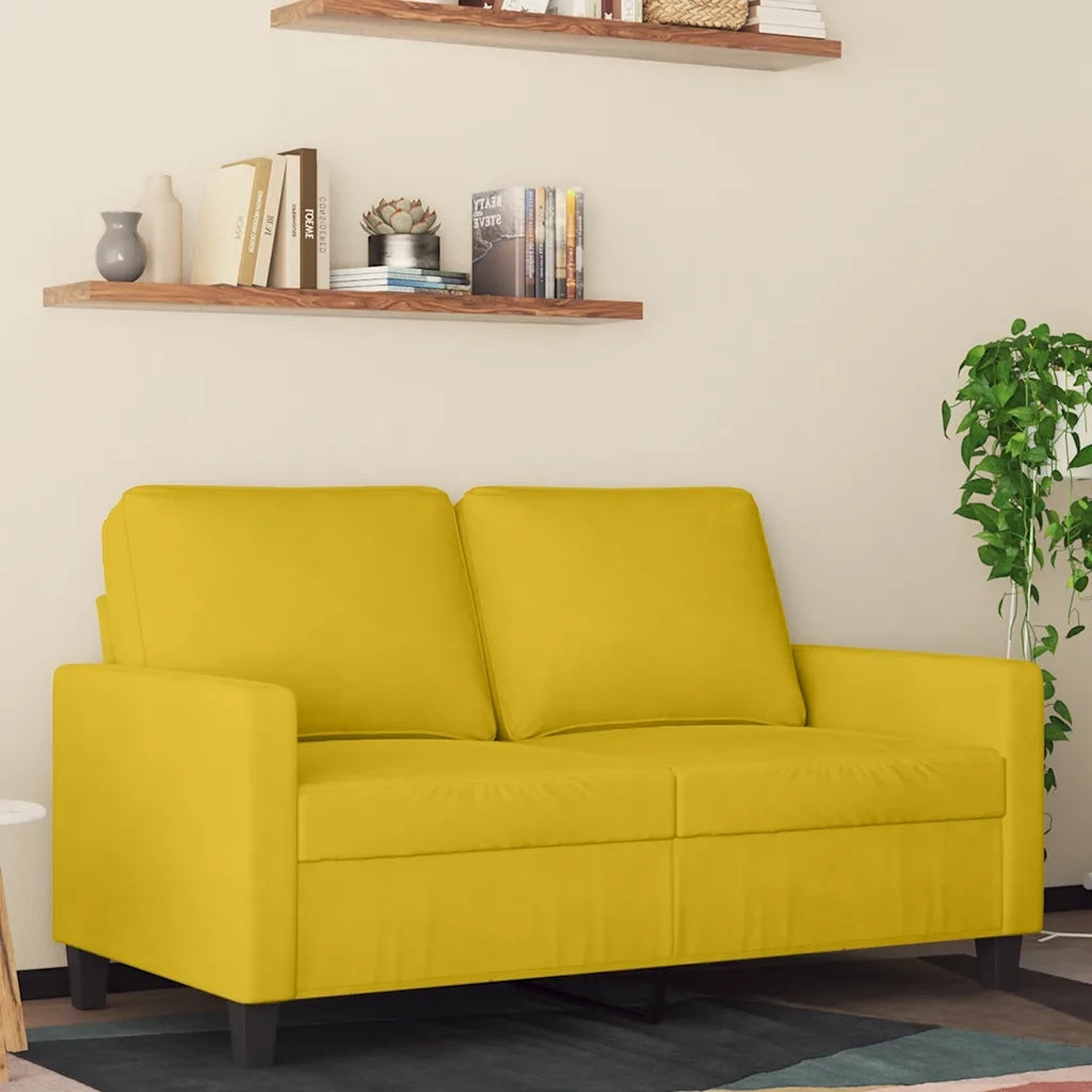 Divano a 2 Posti-Sofa 2 Posti giallo 120 cm in Velluto 556767
