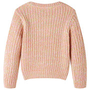 Maglione da Bambina Lavorato a Maglia Rosa Tenue 104