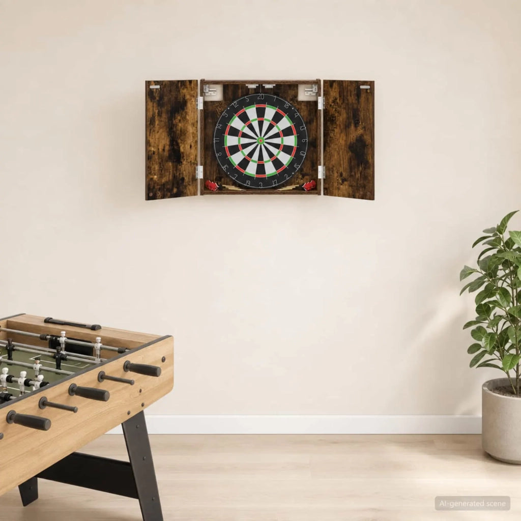Armadio per Dartboard Rovere Fumo 56 x 12 x 53,5 cm 8006664