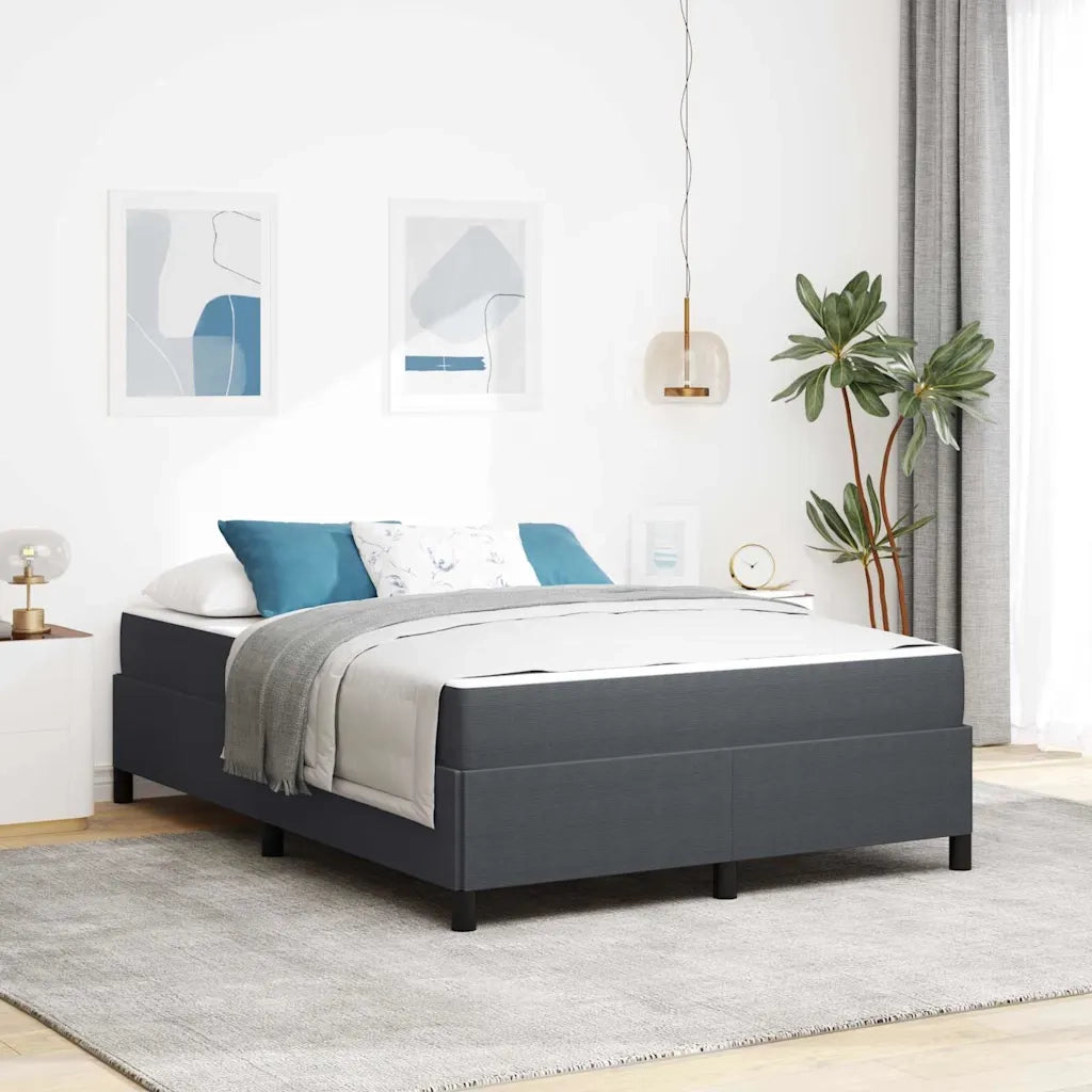 Struttura del letto Grigio scuro 140 x 190 cm Tessuto 3399121