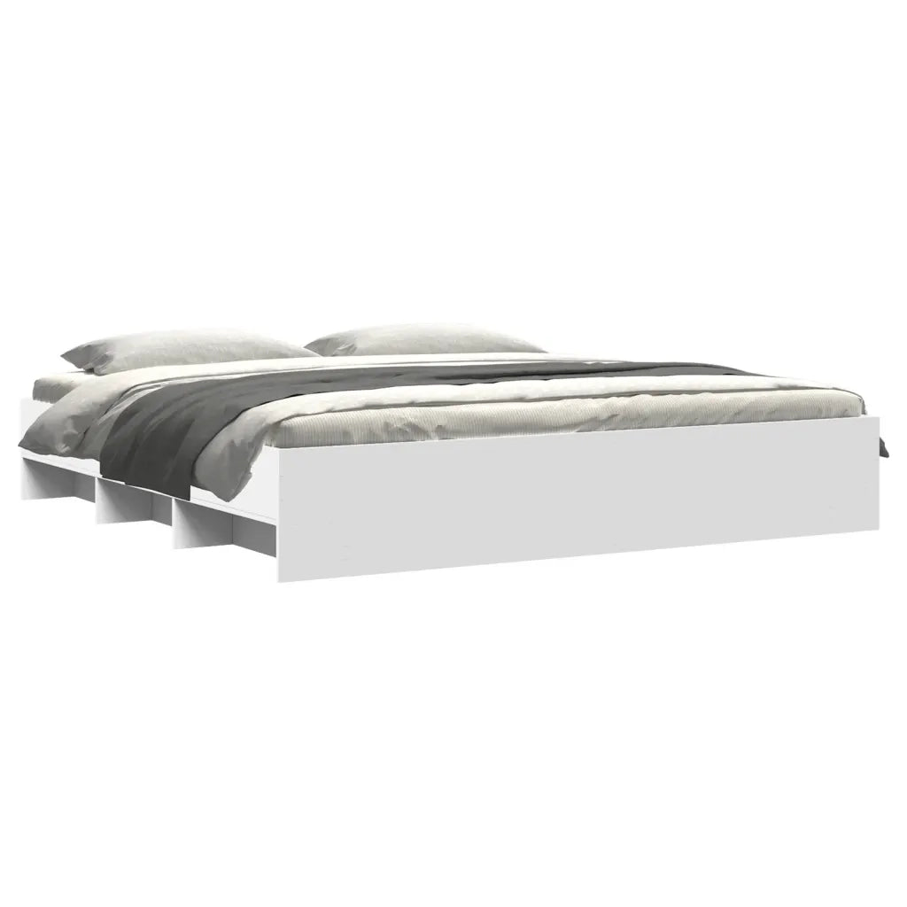 Giroletto senza Materasso-Struttura Letto Bianco 180x200 cm Legno Multistrato 702308