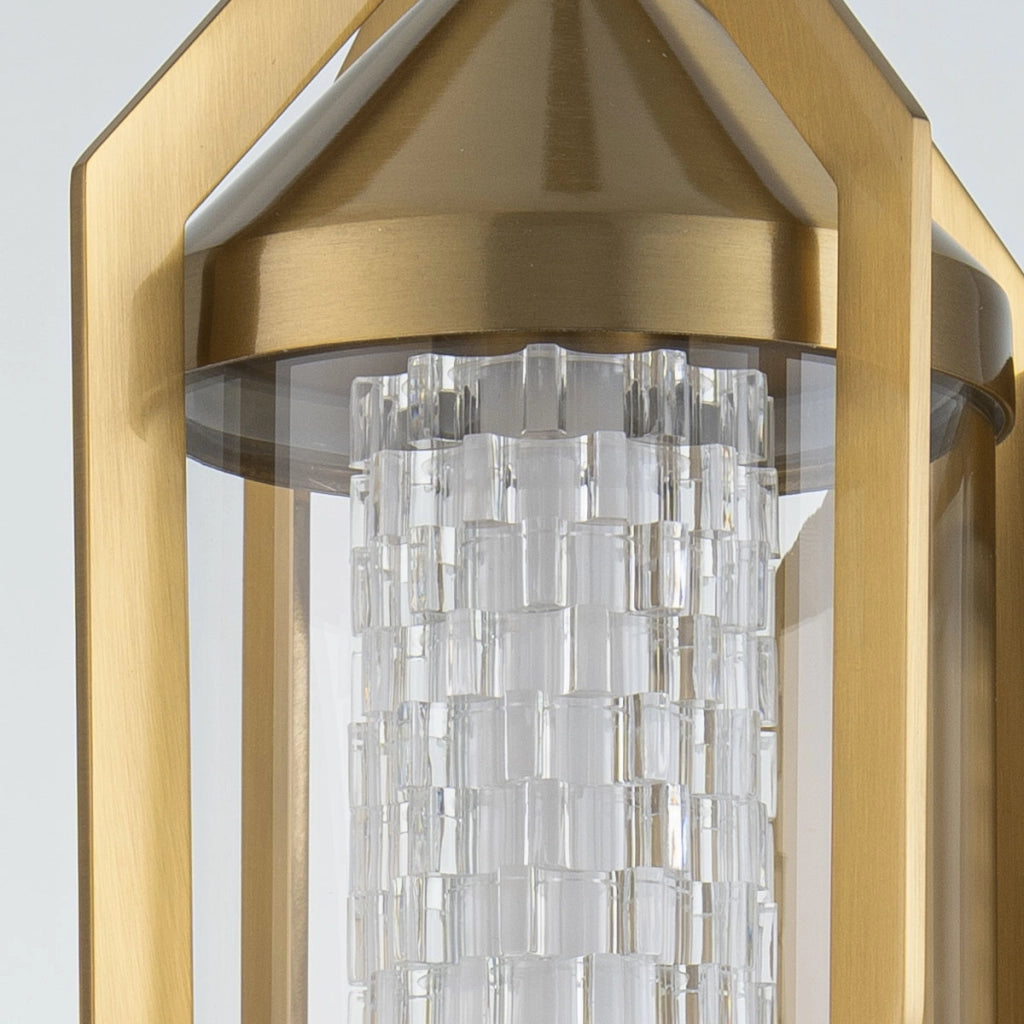 Applique bagno retro oro tubo vetro 50cm LED 18W Quintiesse