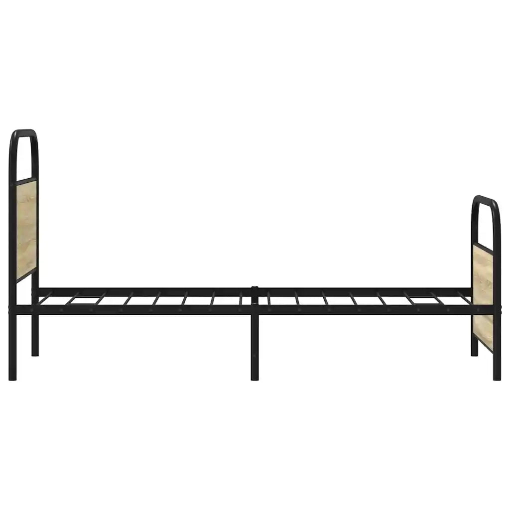 Letto singolo | Letto per adulti | Giroletto senza Materasso Rovere Sonoma 80x200 cm in Truciolato