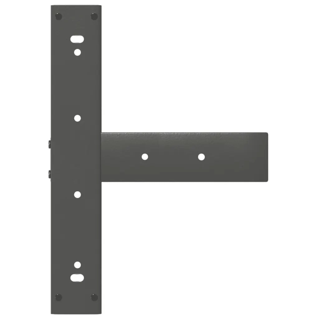 Gambe per tavolo da bar a forma di T 2 pz | Piede del tavolo Antracite 50x35x(100-101) cm Acciaio