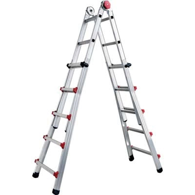 SCALA TELESCOPICA PROFI AUTO SICOS - ALLUMINIO H.CM 112/390 PIOLI 4+4