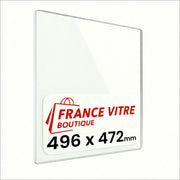 496 x 472 x 4 mm - Vetro per stufa a legna - vetro camino di ricambio - vetro per caminetto resistente al fuoco - France Vitre