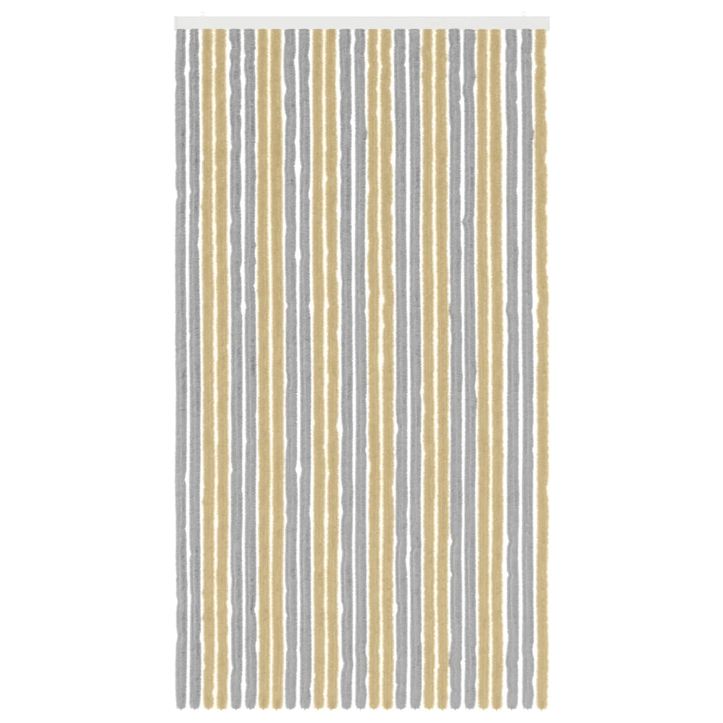 Tenda per insetti in chenille Grigio e Beige 118 x 220 cm 42034468