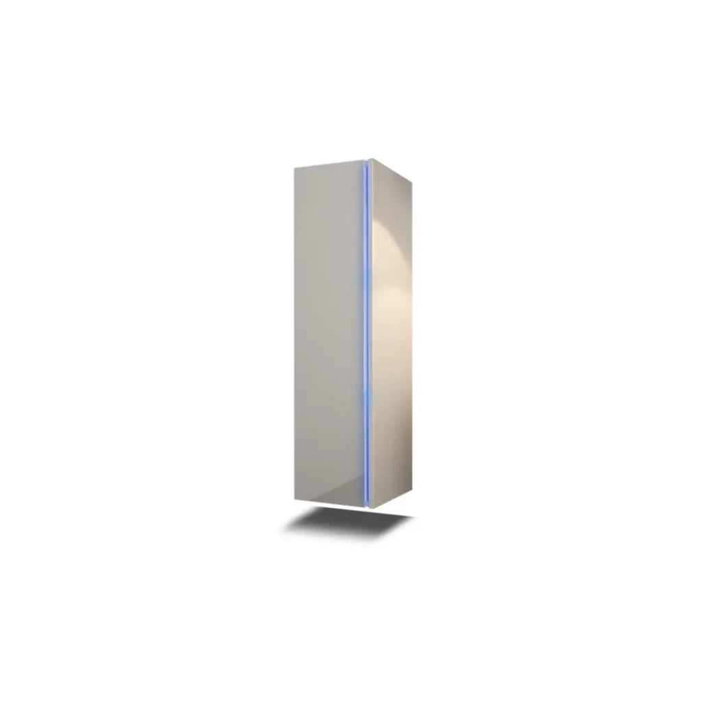 Colonna da bagno sospesa, collezione BIRD, colori Bianco opaco e Bianco lucido, ideale per un bagno moderno.