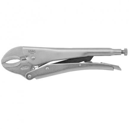 Usag U01340002 134 Pinza Regolabile Autobloccante con Ganasce Concave Lunghezza 250 mm Materiale Acciaio al Cromo Vanadio colore Acciaio inox