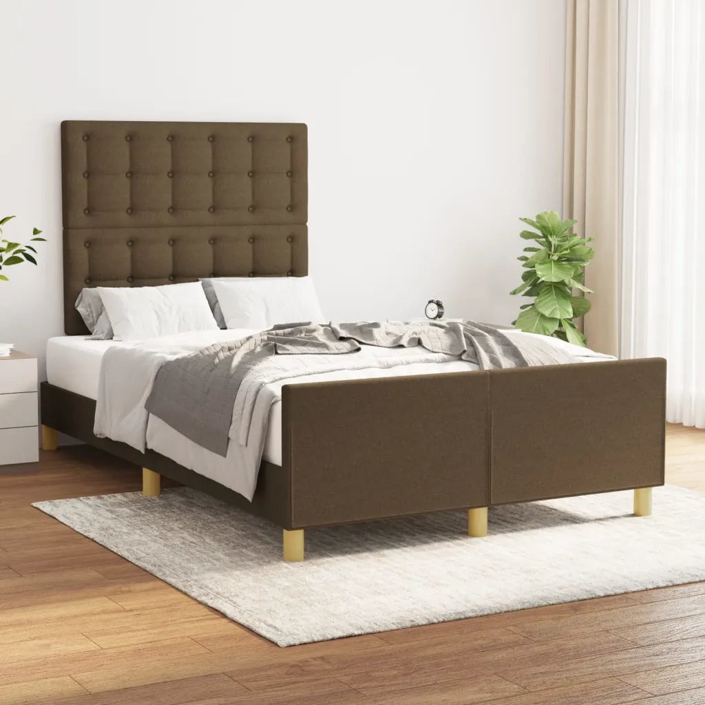 Giroletto senza Materasso Marrone Scuro 120x200 cm Tessuto 3125368