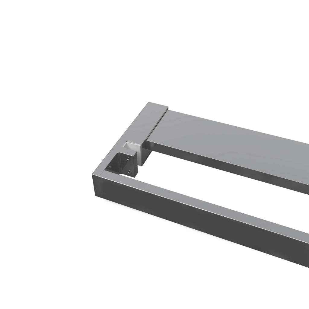 Mensola Doccia per Parete Doccia Walk in 90 cm Alluminio Cromo Lucido Porta-asciugamani Adattabile Vetro da 8 mm