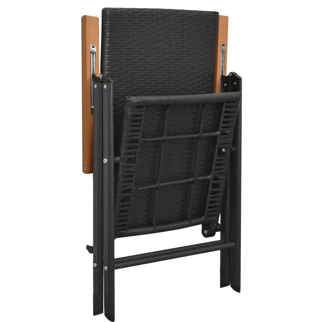 Set da Pranzo da Giardino 5 pz Nero e Marrone 3060078