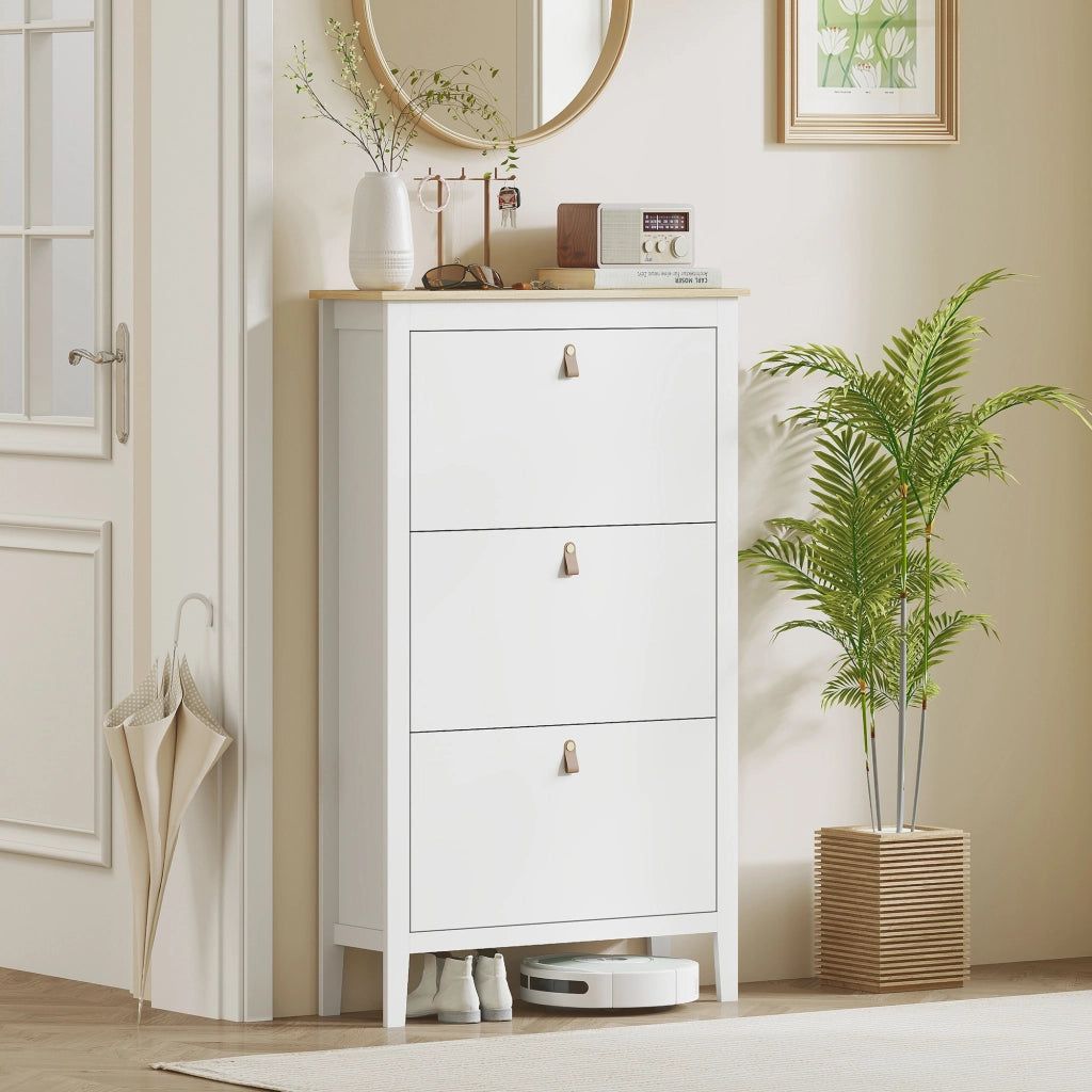 Armadio per scarpe con 3 cassetti ¨C Minimal ¨C bianco