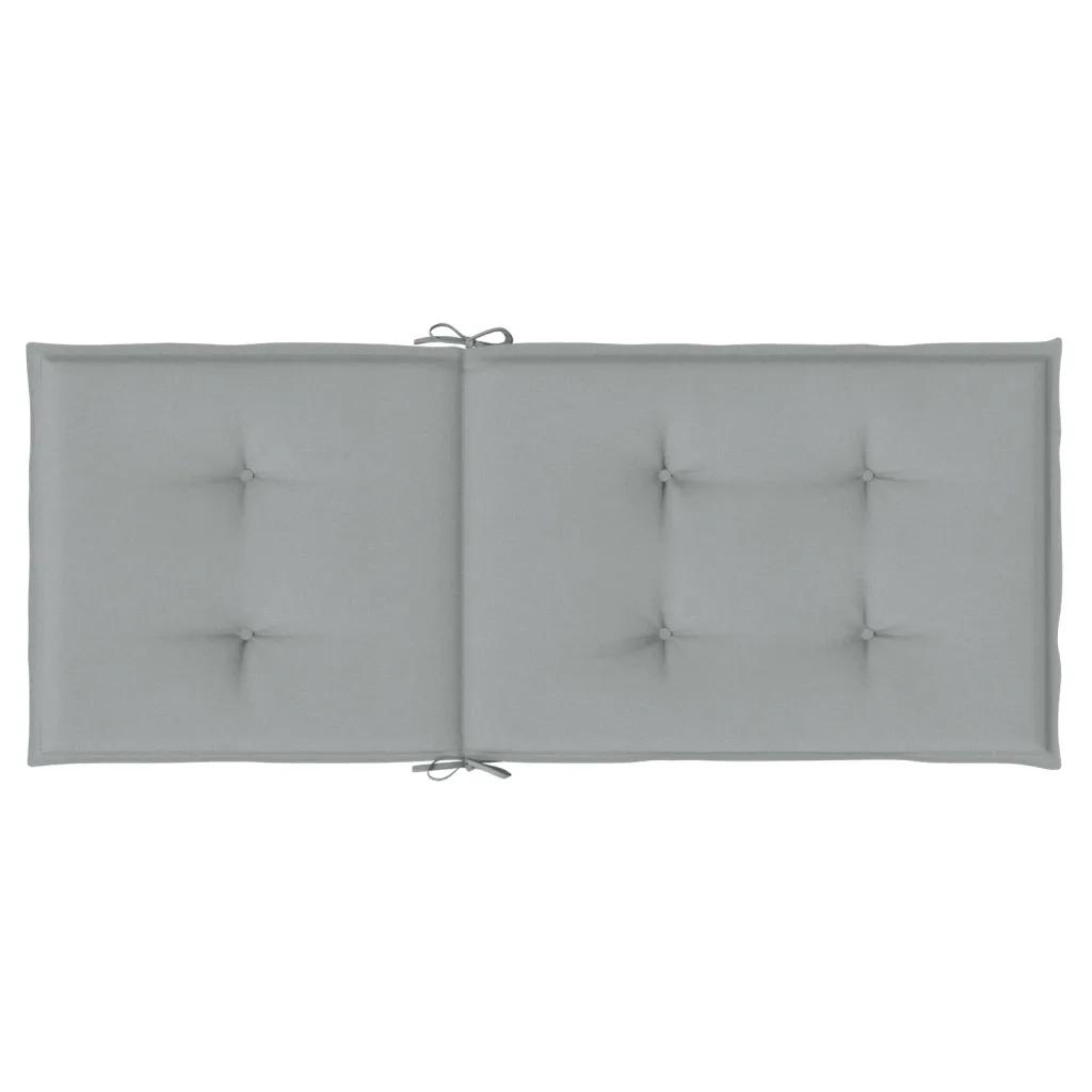 Cuscini Sedia Schiena Alta 6 Grigio Mélange 120x50x4 Tessuto 4002414