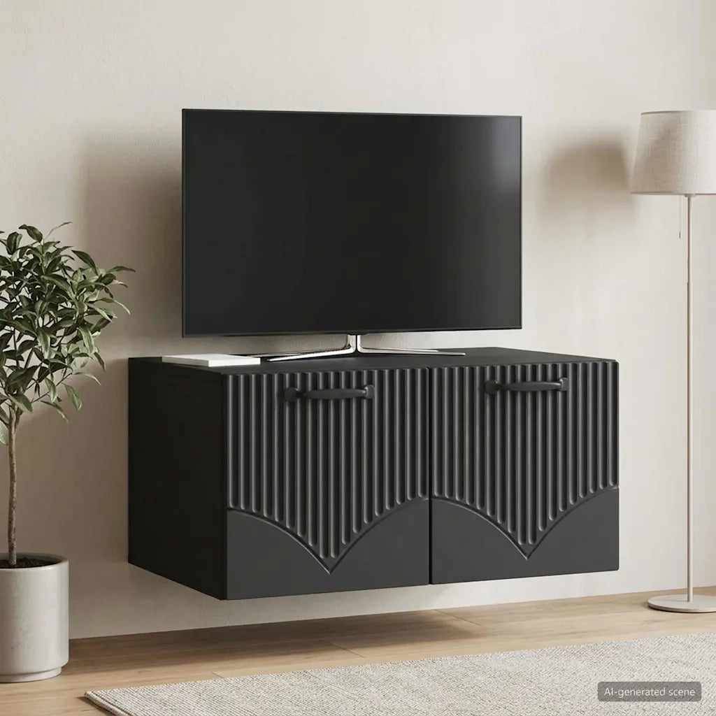 Mobile Porta TV da Muro Nero 59,5 x 41 x 30 cm 899016