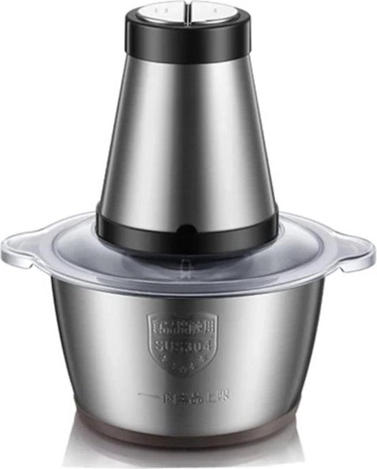 Molinello elettrico professionale compatto per carne e salsiccia - Acciaio inossidabile - 2 velocità - Capacità 2L