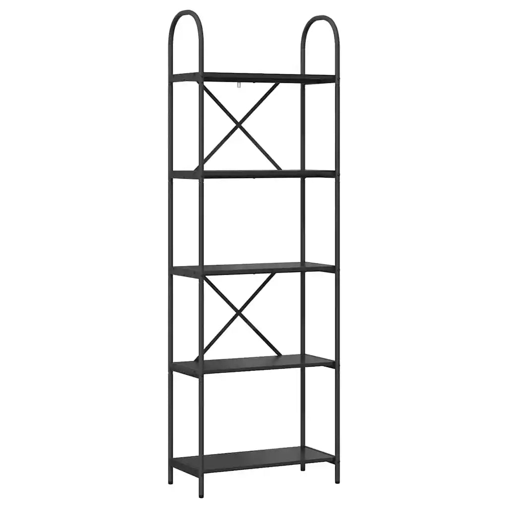 Libreria Rovere Nero 60 x 30 x 183 cm Legno multistrato 879905