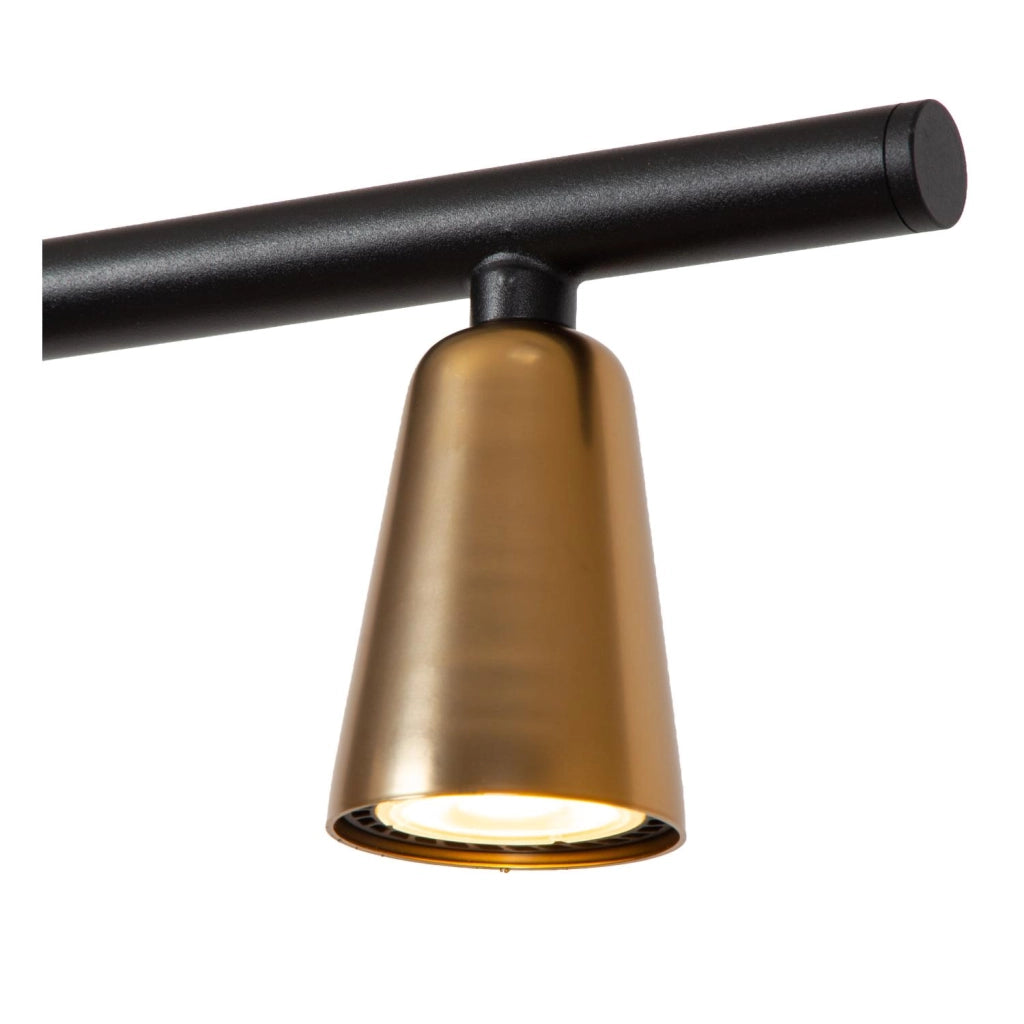 Lampada a sospensione TIANA 4xGU10 nera champagne Lucide