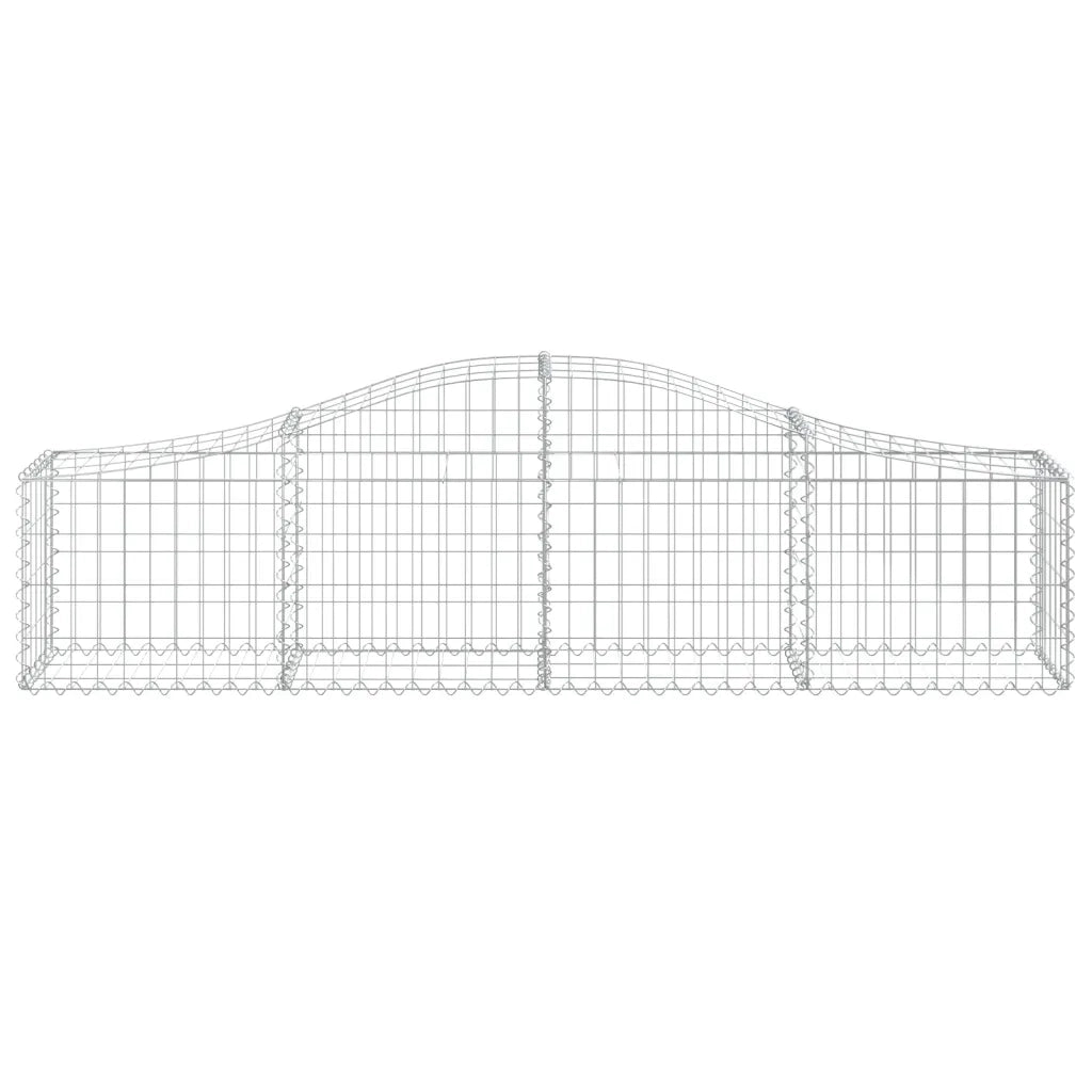 Cesti Gabbioni ad Arco 12 pz 200x30x40/60 cm Ferro Zincato 3145377