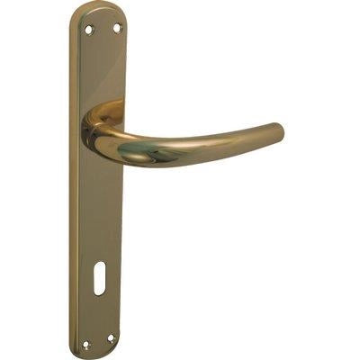 MANIGLIA TORINO OTTONE FORO PATENT - ZAMA OTTONE LUCIDO Q8 I.MM 70 CF=PZ 2- 1 confezioni
