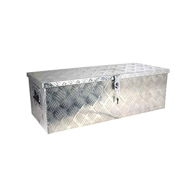 Vigor-Blinky 4055410 V-76 Baule Portattrezzi Alluminio Mandorlato 2 Maniglie Chiusura a Chiave 62 L 76x33,5x24,5 cm