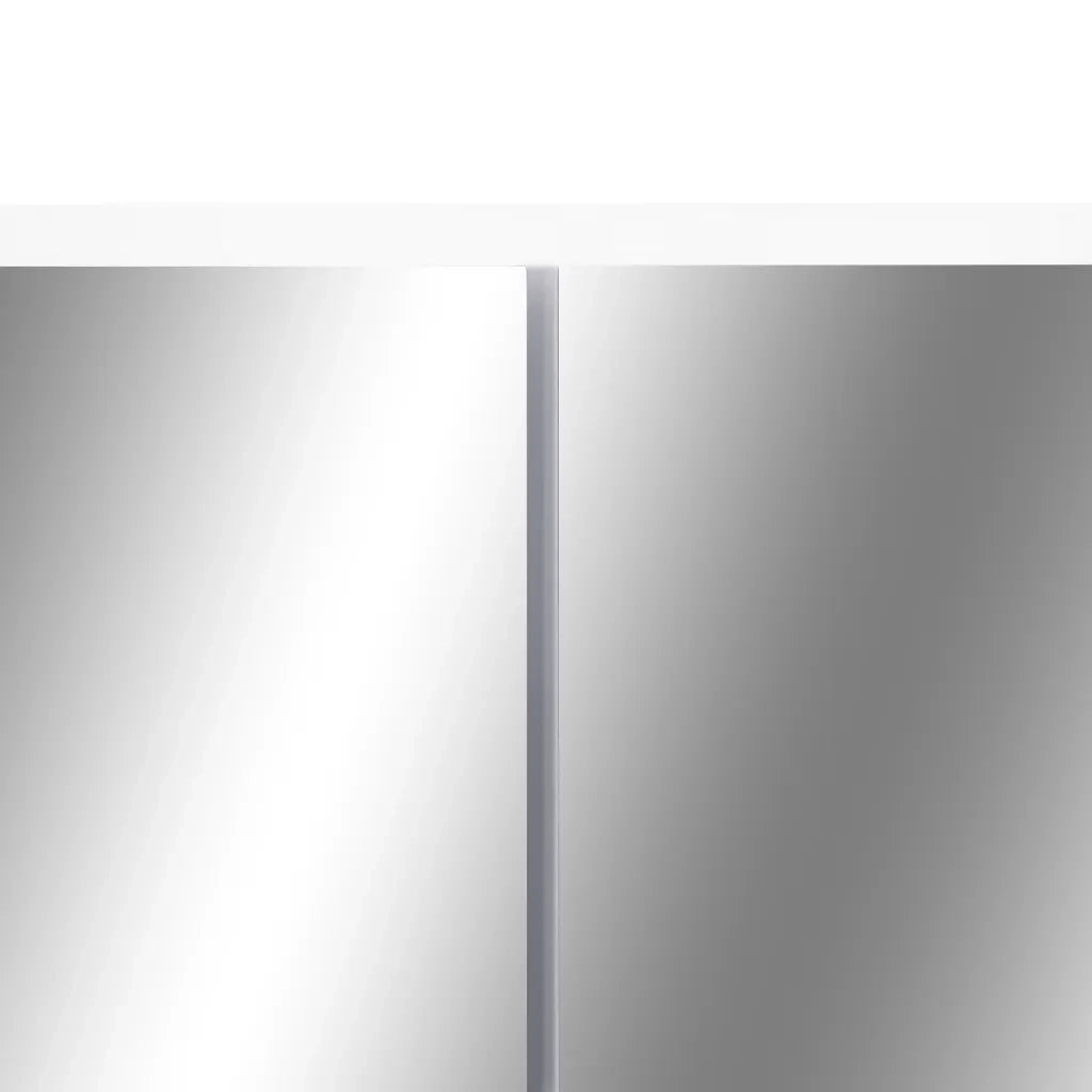 Armadietto a Specchio | Armadio da bagno con LED Bianco 80x15x60 cm in MDF
