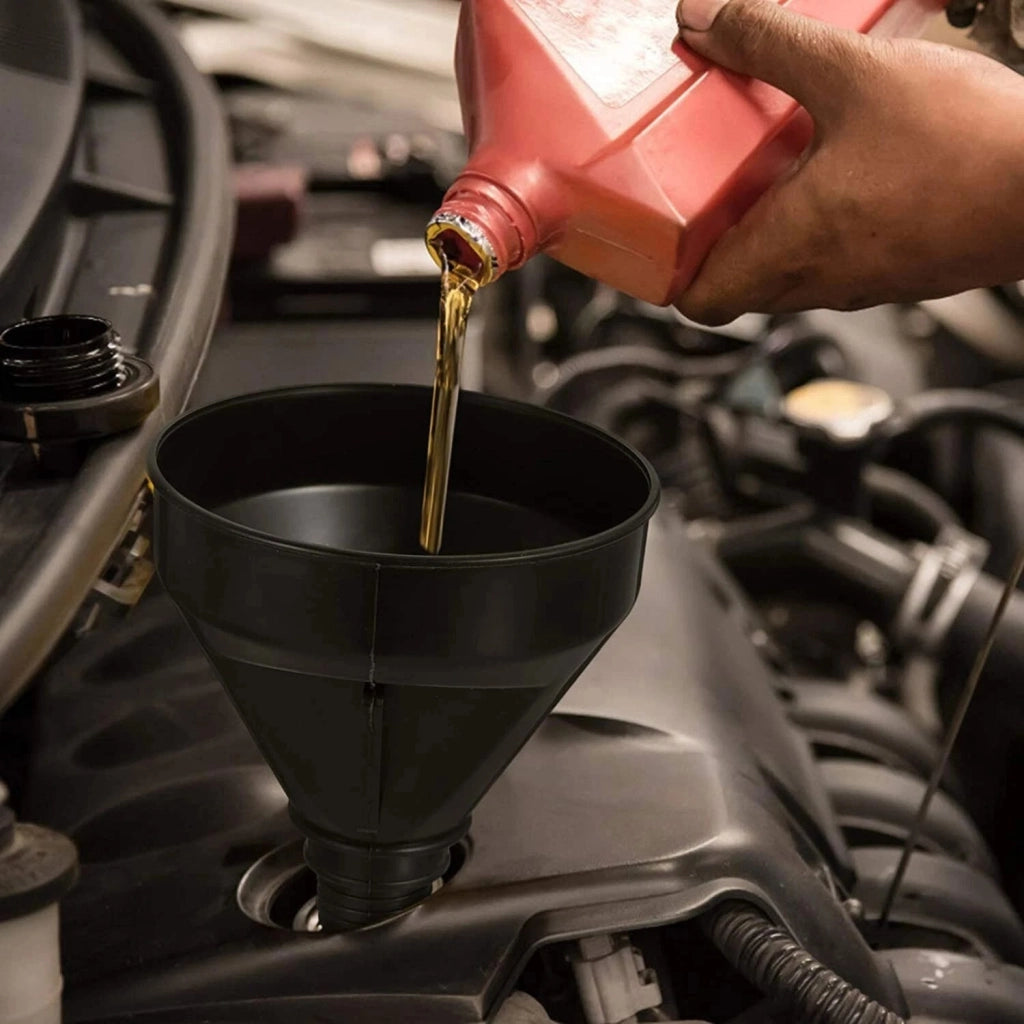 Imbuto con Filtro e Tubo Flessibile per Carburante Benzina Olio Acaqua Vino