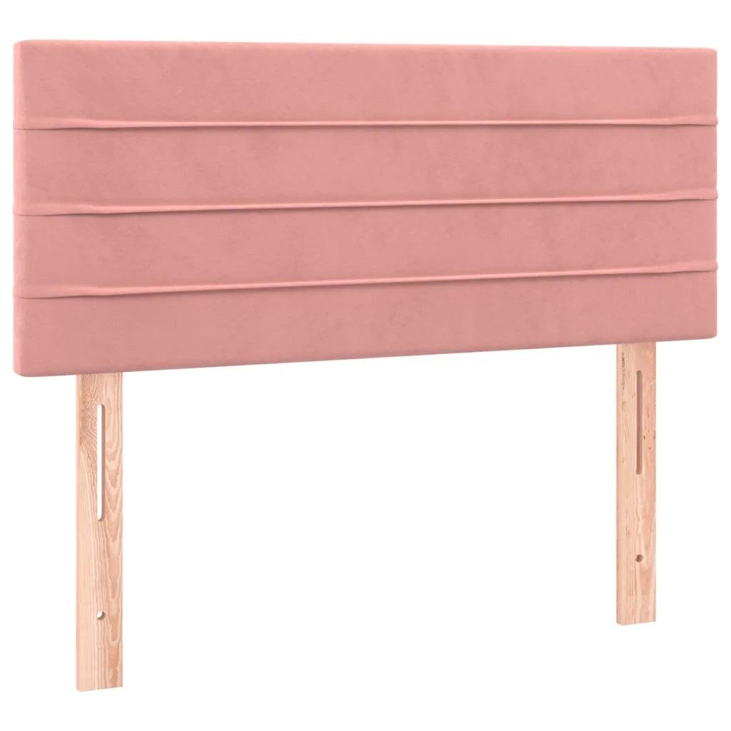 Letto singolo | Letto per adulti | Giroletto a Molle con Materasso Rosa 100x200 cm in Velluto