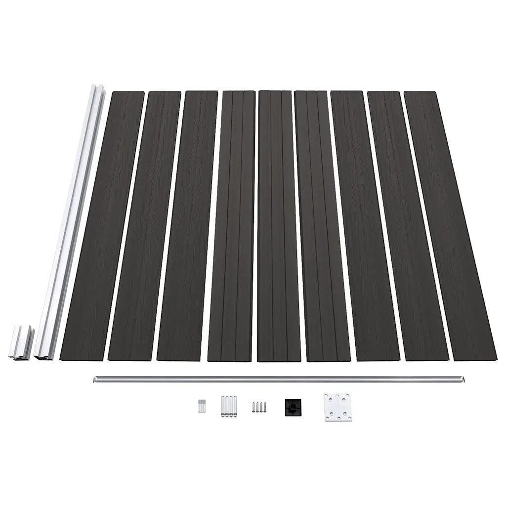 Pannello di recinzione | Recinzione da Giardino in WPC 175x186 cm Nero