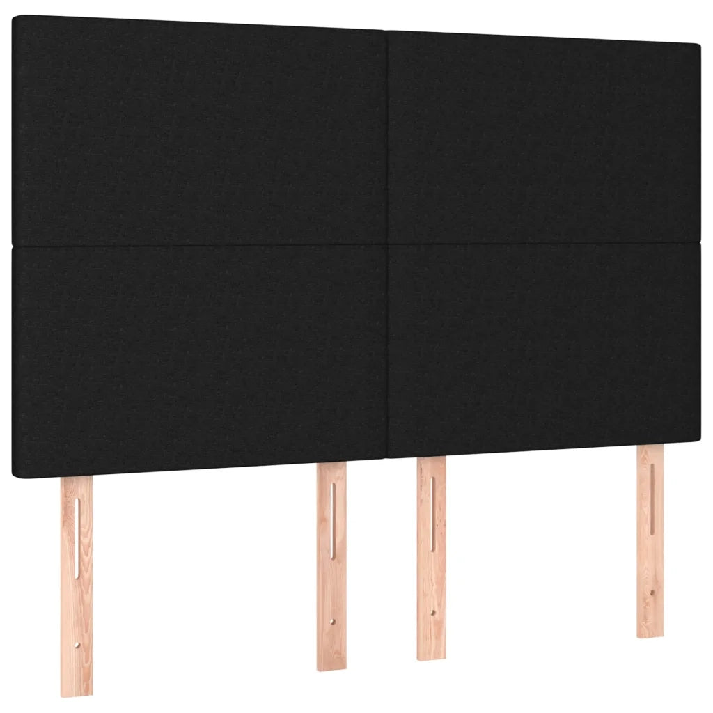 Giroletto a Molle con Materasso Nero 140x200 cm in Tessuto 3136439