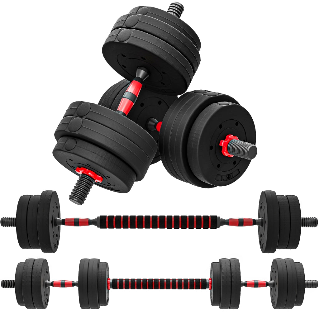 Kit Halt¨¨res 2 in 1 ¨C Minimal ¨C 2x25 kg, Nero e Rosso