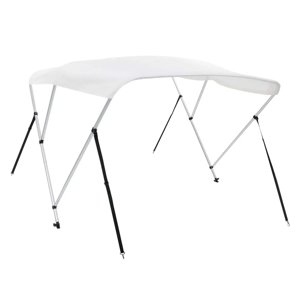 Bimini di Prua con Tendalino a 3 Archi Bianco 183x180x137 cm 92361