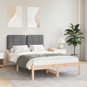 Letto con Testiera Rivestita Grigio scuro 120 x 190 cm 877995