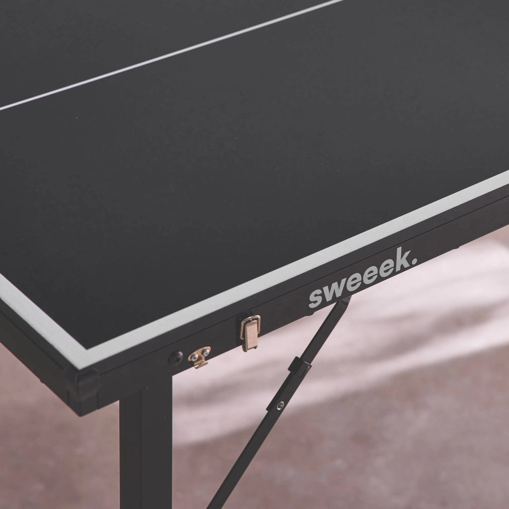 Mini tavolo da ping pong pieghevole per interni con 2 racchette e 3